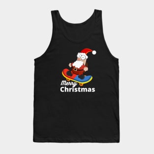 Christmas Skateboarding Santa Tank Top